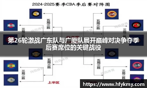 第26轮激战广东队与广厦队展开巅峰对决争夺季后赛席位的关键战役